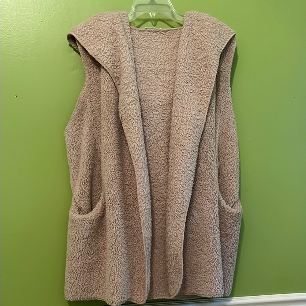 EUC Honey Punch Hooded Sherpa Vest